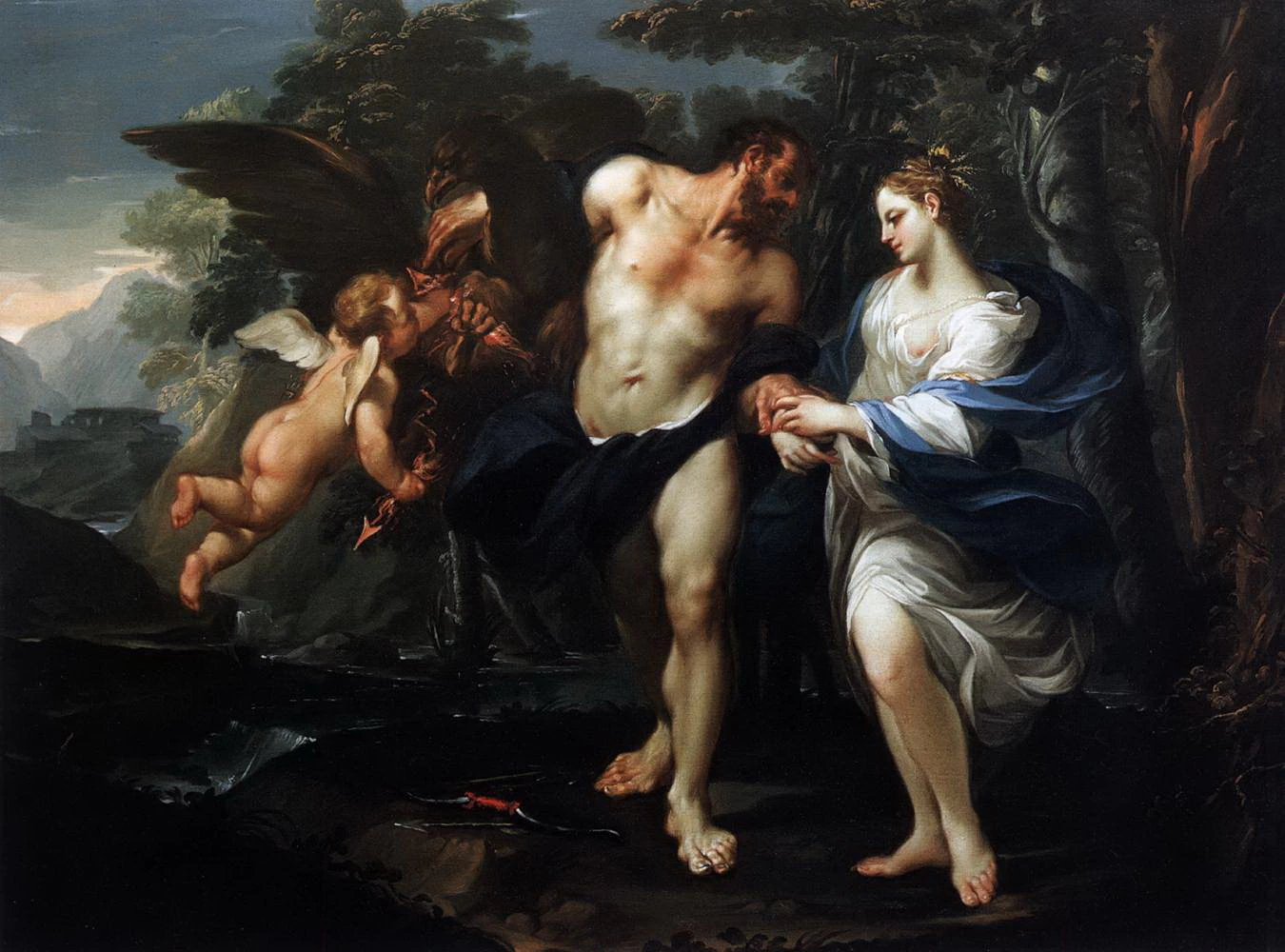 Cerere chiede il fulmine di Giove dopo il rapimento della figlia Proserpina - Akademie der bildenden Künste, Vienna